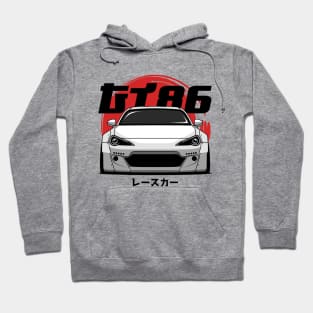 White GT 86 Front Hoodie